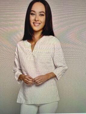 Tommy Bahama Linen Sunset Tunic Top Size Medium